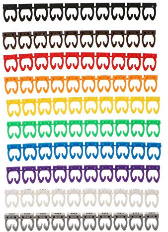 HOMSFOU 100pcs Number Tube Wire Markers Electrical Wire Labels Wire Identifier Tags with Wire Waterproof Labels Wire Markers 0-9 Number Wire Label Labeling Machines Cable Plastic