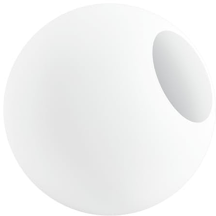 BENECREAT Pantalla de 150 mm para lámpara globo de cristal blanco esmerilado, cubierta de pantalla de repuesto para aplique de pared, aparato de iluminación colgante, luz de vanidad, Id: 68 mm