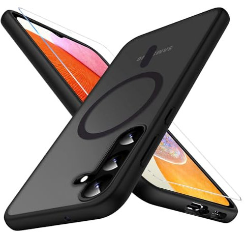 Handyhülle für Samsung Galaxy A13 4G/5G Hülle Magnetisch mit Schutzfolie [Mit Magsafe]Handyhülle für Samsung Galaxy A04S Hülle Magnetische Anti-Fingerabdruck Matt Hart Case Cover für Samsung A13 Hülle