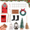 OUOQI Porta Degli Elfi Natale Accessori, Porta Elfo Natale Kit, Porta Gnomo Set Natalizio, Elfo Natale Accessori Natalizi, Magica Casetta Decorazioni Natalizie, Porta Elfo Natalizio Legno