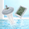 Kabelloses Pool-Thermometer, Schwimmendes Leicht Ablösbares Poolthermometer, Poolthermometer mit IPX7-Wasserschutz und Temperatur/Feuchtigkeitsmonitor für Innen- und Außenbereich für Badewannen