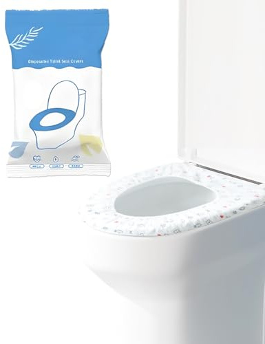 HUVZOR 10Pcs Einweg Toilettensitzbezug - Toilettenauflagen, Klobrillen Auflage, Disposable Toilet Seat Cover Einweg Toilettensitzabdeckung für Unterwegs öffentlichen Toiletten(Einzelverpackung)