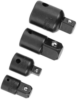 4Pcs Chrome Vanadium Steel Socket Adapter and Reducers Sets 1/2, 3/8, 1/4 Wrench Adapter(Black)