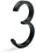 HASWARE Floating House Number Sign: 5 inch Modern Door Signage - Striking for Street Home Address Numerals (3, Black)