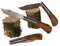 Navaja artesanal TARAMUNDI roble quemado punta vuelta Caza, Pesca, Camping, Outdoor, Supervivencia y Bushcraft + Portabotellas de regalo