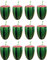 Quickdraw 12 x Wassermelonen-Becher, tropisch, hawaiianische Cocktail-Party, Kunststoff-Trinkbecher