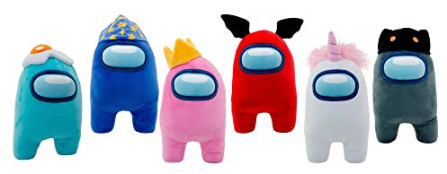 Famosa Softies - Among Us, Plüschtiere aus dem Online-Spiel, 30 cm, mit verschiedenen lustigen Accessoires wie im Spiel, weich, weich und gefüllt mit recycelten Fasern - Zufällig (760021083)