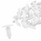 A ABSOPRO Voiture Rivets Clips 7mm Trou Fixations Plastique Blanc (Ensemble de 30)