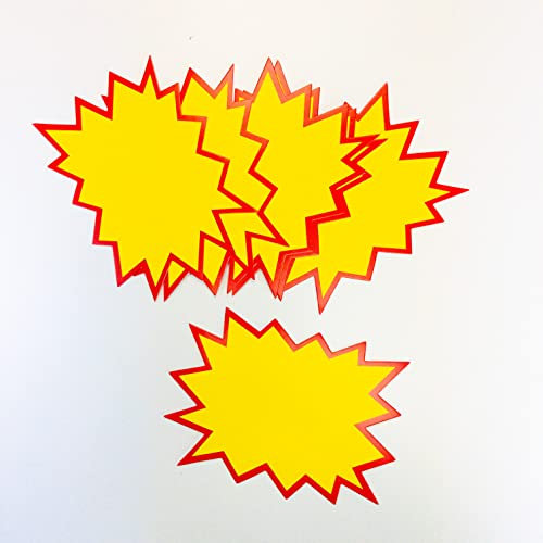 Etiquetas para Precios en Paquete de 100 [Modelo Estrella] para llamar la Atención de tus Clientes y Aumentar tus Ventas! Úsalo como Cartel Rebajas, Carteles Ofertas, Etiquetas de Precios (M)