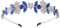 IYOU Kristall Braut Stirnband Blau Glitzernd Strass Hochzeits Haarbänder Krone Blume Kopfschmuck Tiara Abschlussball Party Haarschmuck für Braut und Brautjungfer