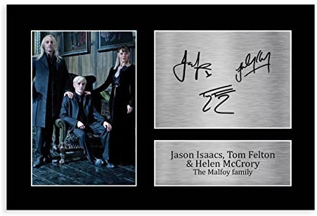 ETOMEY Jason Isaacs, signiertes Poster von Tom Felton auf Leinwand, Schlafzimmer, Dekoration, Sport, Landschaft, Büro, Raumdekoration, Geschenk, ungerahmt, 30 x 45 cm