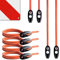 4er Set Spannseile zum Befestigen von Warntafeln | Gummispanner Befestigung Warnschild | Einstellbare Länge (Signal, 50 cm)