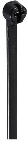 TRU COMPONENTS TC-12814192 Kabelbinder 300 mm 4.8 mm Schwarz mit Metallzunge, UV-Witterungsstabil 100 St.
