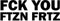 FCK You FTZN FRTZ Aufkleber schwarz ca. 10x3,5 cm