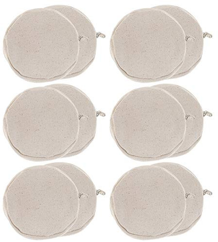 Aspire Lot de 12 Porte Monnaie Ronds en Toile, Mini Portefeuille à Fermeture éclair, Multifonctionnel Pochette Porte-clés pour pièces de Monnaie, Cartes- 10,2 cm