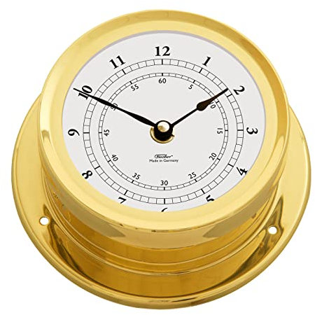 Fischer 1600U-45, maritime Quarz-Uhr, Messing