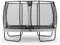 EXIT Toys Elegant Premium Rechteckiges Trampolin - 244x427cm - Deluxe Sicherheitsnetz - Extra Starker und Stabiler Rahmen - Lange Federn - Rostfrei - Einfache Montage - Luxuriöse Ausführung - Grün