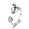NewL Animal Collection Ring aus echtem 925er Sterlingsilber, schöne Koala-Form, verstellbar, offene Größe, Schmuck aus Sterlingsilber