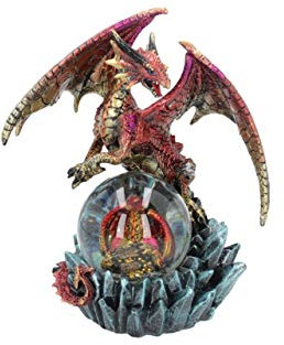 Nemesis Now 18.5cm Snowglobe, Red Ruby Oracle Schneekugel, 18,5 cm, Rot
