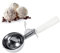 Broco 1Pcs Ice Cream Scoop,Stainless Steel Fruit Ice Cream Mashed Potato Scoop Practical Kitchen Food Scoop with Plastic Handle Kitchen Tool (8cm)