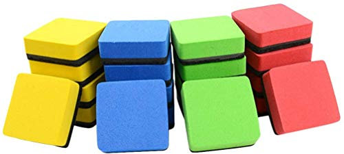 2 x Magnetic Whiteboard Eraser Dry Eraser Home, School and Office, Assorted Colours by Chloe and Tom