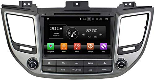 WXHHH 8-Zoll-Touchscreen Android 8.0 Auto Radio-Head-Einheit für Hyundai Tucson / IX35 (2015-2018), DVD-Player Bluetooth DAB + Radio,WiFi:1+16