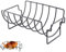 BBQ Rib Rack, Rippenhalter Grill, Grill Rib Stand, BBQ Spareribs Halter, Multifunktionaler Metallständer Grill Spareribs Halter Für Grillwerkzeuge Im Freien, Hält 5 Rippen
