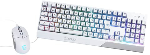 MSI Vigor GK30 COMBO WHITE JP Gaming Keyboard Mouse Set KB576 Full Keyboard