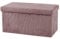 Large Ottoman Foldaway Storage Blanket Toy Box Bench Corduroy Pouffe Footstool Ottoman (Pink, 76cm x 38cm)