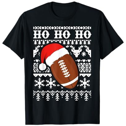 Lustiger American Football Ugly Christmas Sweater Jungen XMAS T-Shirt