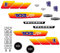 Kit Autcollants 103 SP Phase 2 pour décorer Votre mobylette Peugeot comme à l'époque (Jaune)