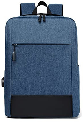 FANDARE Laptop Rucksack Herren Damen Schulrucksack Tagesrucksack Trekkingrucksack mit USB Ladeanschluss Daypacks zum Business Reisen Arbeit Freizeit Outdoor Schulranzen Daypacks Blau
