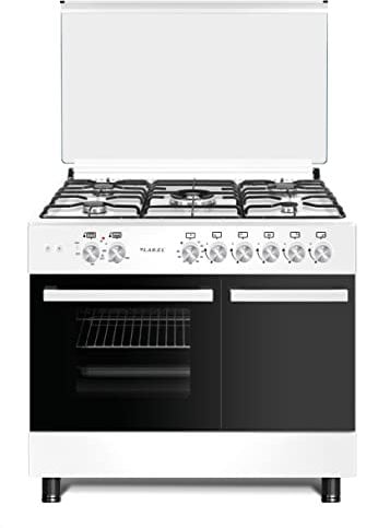 Cucina da 90x60 BIANCA Lar.El forno a GAS con vano porta bombola 5 fuochi acc. elettrica
