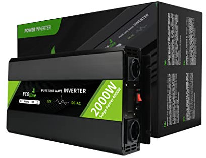 EcoLine - 12V auf 220V / 230V Wechselrichter - Leistung 2000W - wechselrichter für Auto mit reinem Sinus Ausgang