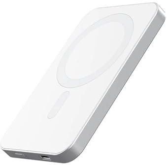 Andi be free MagPowerbank 5000 mAh | Wireless Fast Charging Powerbank iPhone | Induktive Powerbank mit Schnellladefunktion | magnetisch, kabellos, Silber