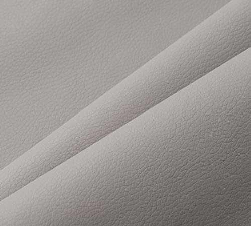 IPEA Kunstleder Hellgrau für Dekor und Beschichtung 140 x 50 cm - Made in Italy - Kunstleder für Sofas, Stühle, Kleidung, Accessoires - Polsterstoff Bezugsstoff Lederoptik - Halben Meter