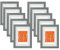 WOLTU Bilderrahmen 21x29,7 cm A4, Fotorahmen zum vertikalen oder horizontalen Aufhängen/Aufstellen, Holzrahmen mit Passepartout, Set of 10 Posterrahmen Collage Wanddeko, Grau