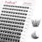 FADLASH Ciglia Finte Ciuffetti 132pcs DIY Cluster Ciglia Ciuffetti 0.07 D Curl Mix 8-16mm Riutilizzabili Ciglia Finte(K001)