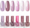 Nail Polish Set - 6PC Glitter Nail Polish - Purple Nail Polish - Quick Dry & Long Lasting Nail Polish Gift Set - Oil-Based Formula Nail Polish for DIY Nail Art No Need Baking