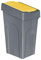 Optimal Products 50L Plastic Recycling Bin Rubbish Dustbin Kitchen Garden Recycle Waste Bin With Lid (Yellow, 1)