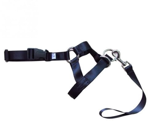 Hunde Anti Bark Biss Kopf Leine Nylon Training Halfter Halsband Kein Ziehen Sicheres Mundgeschirr stoppt Ziehen (Farbe: Schwarz, Größe: XXL)