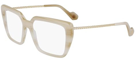Lanvin LNV2633 103 Ivory Horn Eyewear Woman Acetato, Modified Rectangle, 54