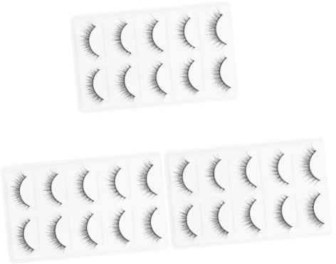 Ipetboom 15 Pares De Pestañas Cortas 6D Pegamento Esponjoso Fibra Artificial