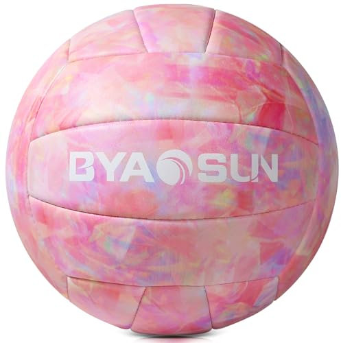 BYAOSUN Volleyball,Beachvolleyball,Weicher Volleyball Ball für Indoor Outdoor Beach,Größe 5 Volleybälle für Anfänger Teenager Erwachsene