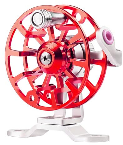 Fliegenrolle für Rechtshänder, leicht, 53 mm/50 g, Aluminiumlegierung, Eisangelrad, Spulen, Angelrolle, Mini-Fliegenrad