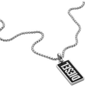 Diesel Herrenkette Anhänger Achat schwarz, DX1515040