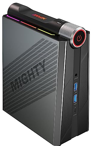 NiPoGi AD08 Mini PC Ιntel Core i7-12650H (jusqu'à 4,70 GHz, 10C/16T), 32Go(16GB*2) DDR4 512Go M.2 NVME SSD Mini Ordinateur de Bureau, Mini Tower PC 4K UHD, WiFi 6, BT 5.2 pour Bureau/Maison