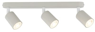 Licht-Erlebnisse Deckenleuchte Kinderzimmer Beige 52 cm lang schwenkbar Metall 3-flammig GU10 JASON Kinderzimmerlampe Deckenstrahler