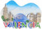 Imán para nevera Valencia España, recuerdo turístico, decoración de nevera, imán 3D