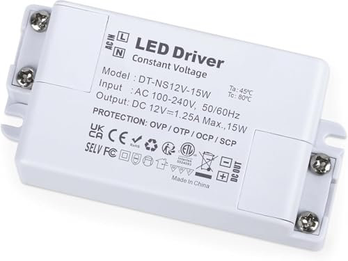 YAYZA! Transformateur LED 12 V, 0,63 A Transformateur LED 15 W, convertisseur 230 V vers 24 V DC